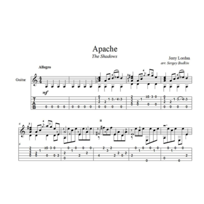 Apache (The Shadows) ноты для гитары