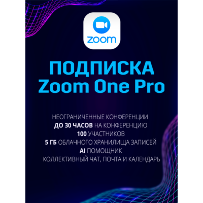 Zoom One Pro Подписка