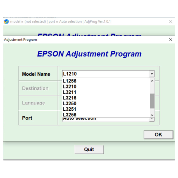 Сброс Epson L1210 L3210 L3250 L3251 L5290