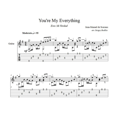 You´re My Everything (Eres Mi Verdad) ноты для гитары