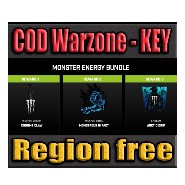 MONSTER ENERGY BUNDLE CLAW+EMBLEM CoD MW3+WARZONE