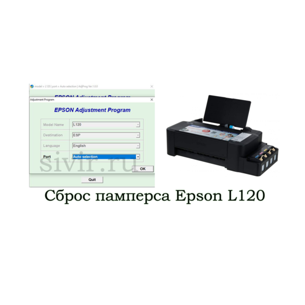 Сброс Epson L120 L121 Adjustment Program