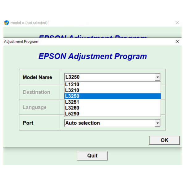 Сброс Epson L3260 Adjustment Program