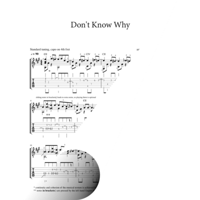 Don´t Know Why
