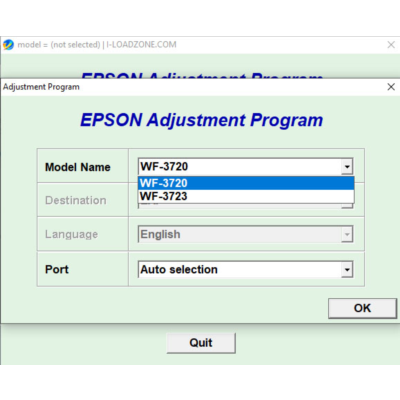 Сброс Epson WF3720 WF3723 Adjustment Program