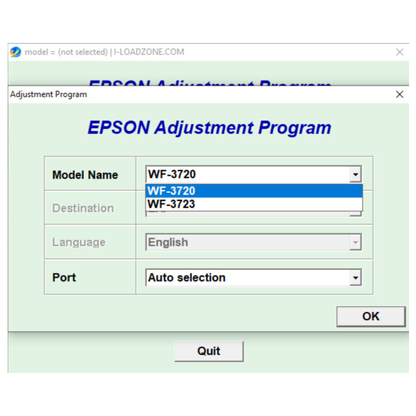 Сброс Epson WF3720 WF3723 Adjustment Program