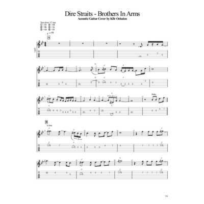 Табы Kfir Ochaion - Dire Straits - Brothers in Arms