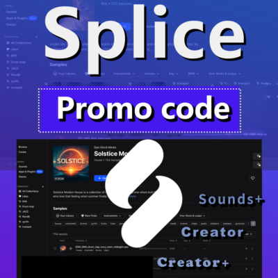 Splice Creator 400 CREDITS for 2 months [PROMO CODE]