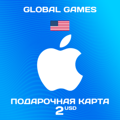 🍏Подарочная карта Apple iTunes 2 USD (USA)🔥