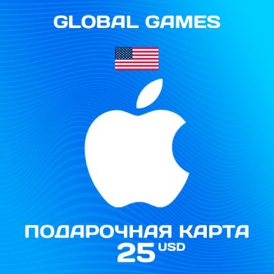 🍏Подарочная карта Apple iTunes 25 USD (USA)🔥