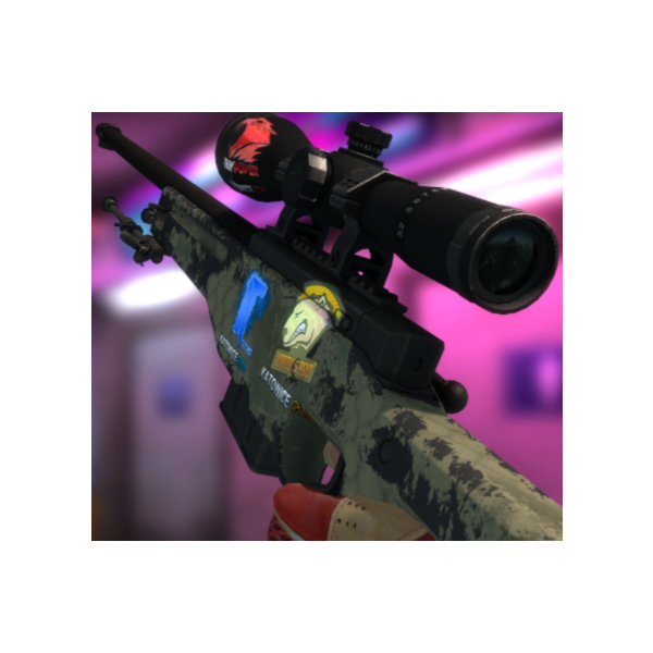 AWP | Safari Mesh С 4 СЛУЧАЙНЫМИ НАКЛЕЙКАМИ