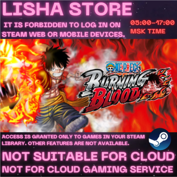 ONE PIECE BURNING BLOOD Стим Оффлайн на 90 дней