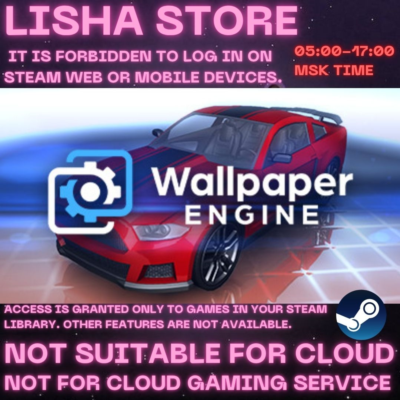 Wallpaper Engine+Workshop Стим Оффлайн на 90 дней