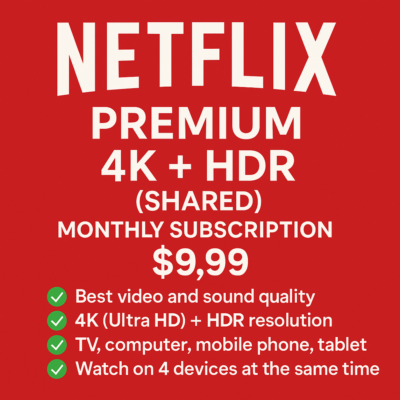 🏆NETFLIX ПРЕМИУМ 4K + HDR  МЕСЯЧНАЯ ПОДПИСКА 🎁✅