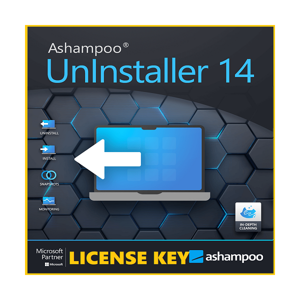 Ashampoo Uninstaller 14 Ключ лицензии. Предназначен для полного удаления программ