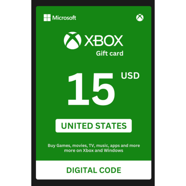 Xbox Карта Пополнения 15$ (USD) США
