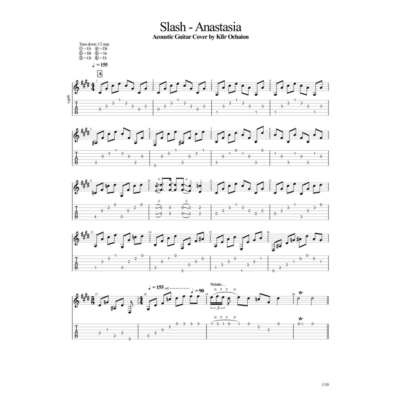 Табы Kfir Ochaion - Slash - Anastasia - Acoustic Cover