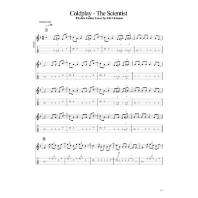Табы Kfir Ochaion - Coldplay - The Scientist - Electric