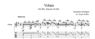 Volare (Доменико Модуньо) ноты для гитары