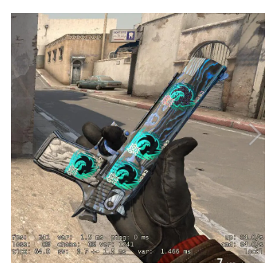 Desert Eagle | Blue Ply С 4 СЛУЧАЙНЫМИ НАКЛЕЙКАМ