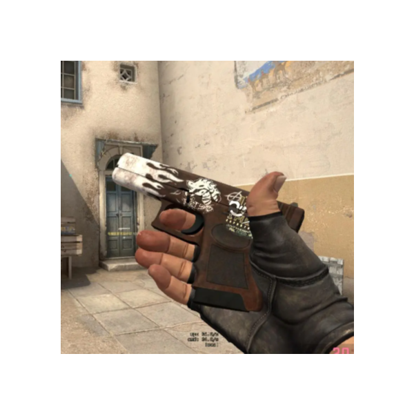 Glock-18 | Oxide Blaze С 4 СЛУЧАЙНЫМИ НАКЛЕЙКАМИ