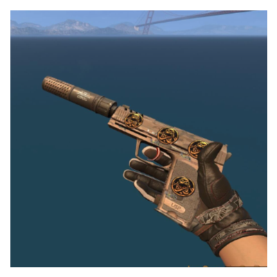 USP-S | Desert Tactical С 4 СЛУЧАЙНЫМИ НАКЛЕЙКАМИ