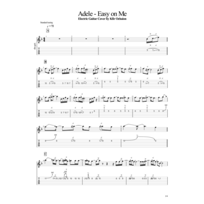 Табы Kfir Ochaion - Adele - Easy on Me - Metal Cover
