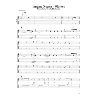 Табы Kfir Ochaion - Imagine Dragons - Warriors