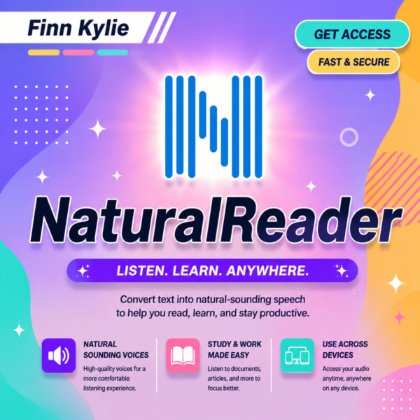 Подписка на NaturalReader Plus 1месяцев на ваш акка