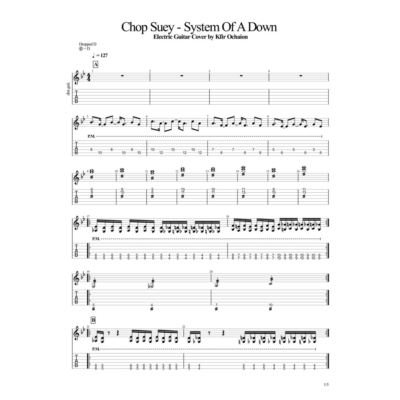 Табы Kfir Ochaion - System Of A Down - Chop Suey!