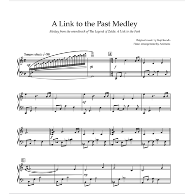 Ноты Animenz - Zelda - A Link to the Past OST Medley
