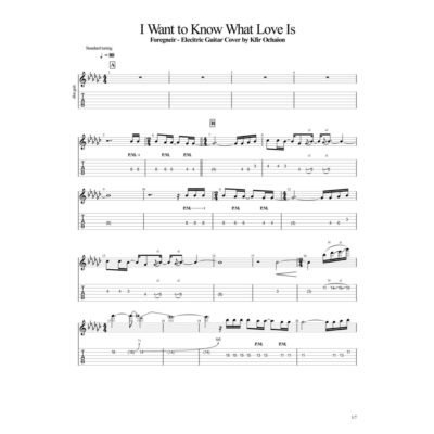 Табы Kfir Ochaion - Foreigner - I Want to Know WhatLove