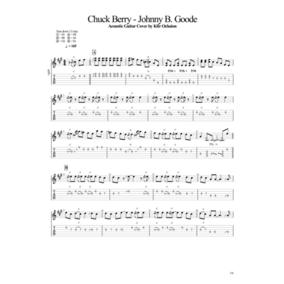 Табы Kfir Ochaion - Chuck Berry - Johnny B. Goode