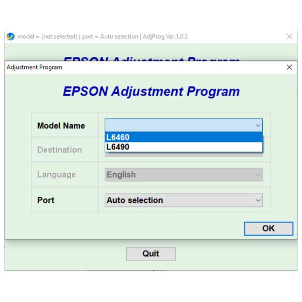 Epson L6460 L6490 Adjustment Program