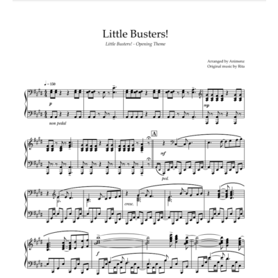 Ноты Animenz - Little Busters! - Little Busters! OP