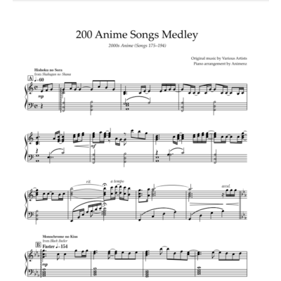 Ноты Animenz - 2000s Anime (Songs 175-194)