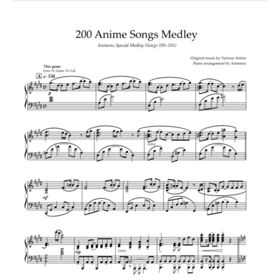 Ноты Animenz - Animenz Special Medley (Songs 195-201)