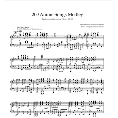 Ноты Animenz - Kyoto Animation Anime (Songs 84-98)