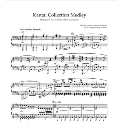 Ноты Animenz - Kantai Collection - Soundtrack Medley