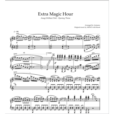 Ноты Animenz - Extra Magic Hour - Amagi Brilliant Park