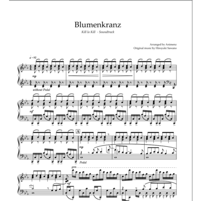 Ноты Animenz - Blumenkranz - Kill la Kill OST
