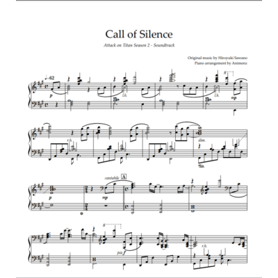 Ноты Animenz - Call of Silence (Ymir´s) Attack on Titan