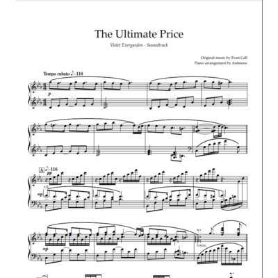 Ноты Animenz - The Ultimate Price (Violet Evergarden)