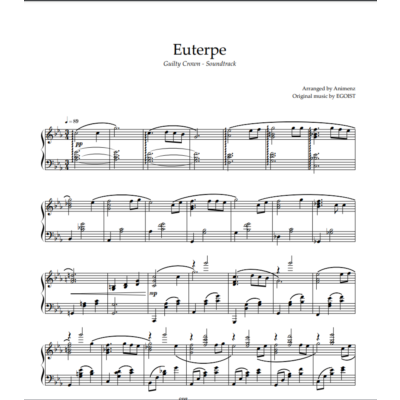 Ноты Animenz - Euterpe - Guilty Crown OST