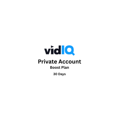 Личный аккаунт VidIQ Boost – 30-дневный доступ