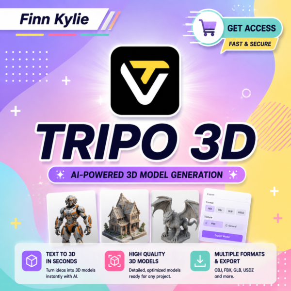 Tripo 3d AI MAX — 25000 кредитов, подписка на 1 месяц