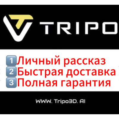 Tripo 3d AI Advanced – подписка на 25000 кредитов, 1 меся