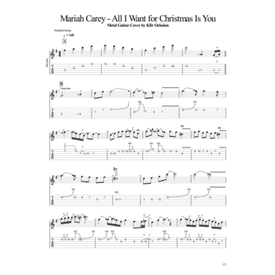 Табы Kfir Ochaion - All I Want for Christmas Is You