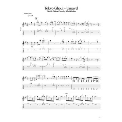 Табы Kfir Ochaion - Tokyo Ghoul - Unravel