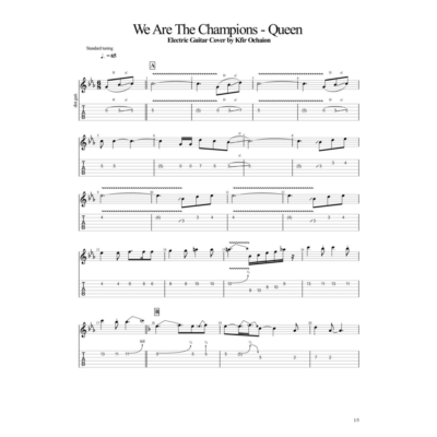 Табы Kfir Ochaion - Queen - We Are The Champions